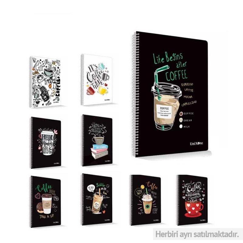 Çınar Coffee PP Kapak A4 72yp Çizgili Defter