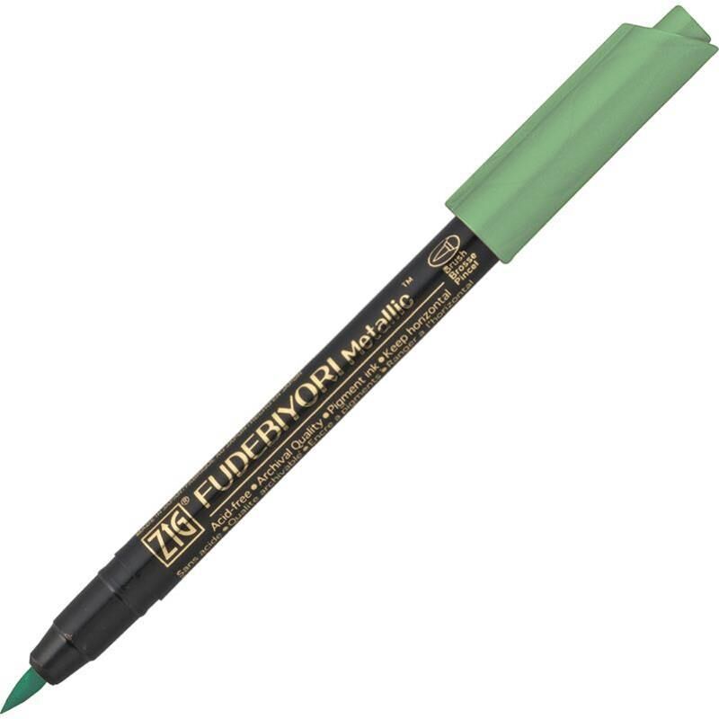Zig Fudebiyori Brush Metallic Yeşil