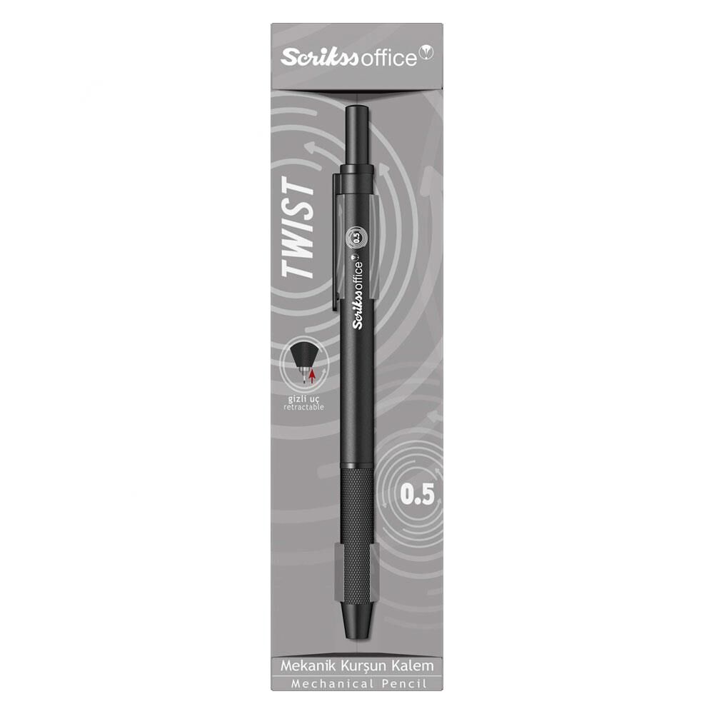 Scrikss Office Twist 0.5mm Mekanik Kurşun Kalem Gri