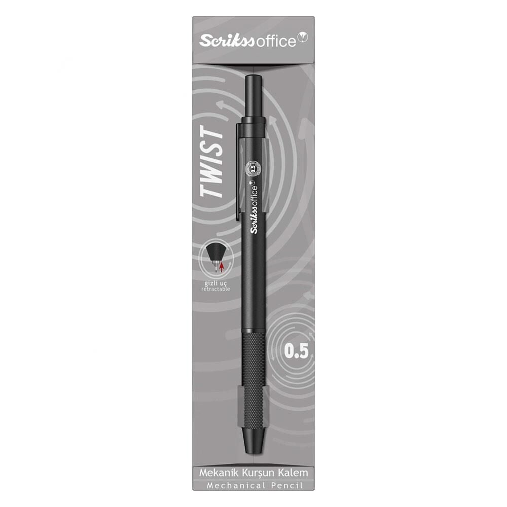 Scrikss Office Twist 0.5mm Mekanik Kurşun Kalem Gri