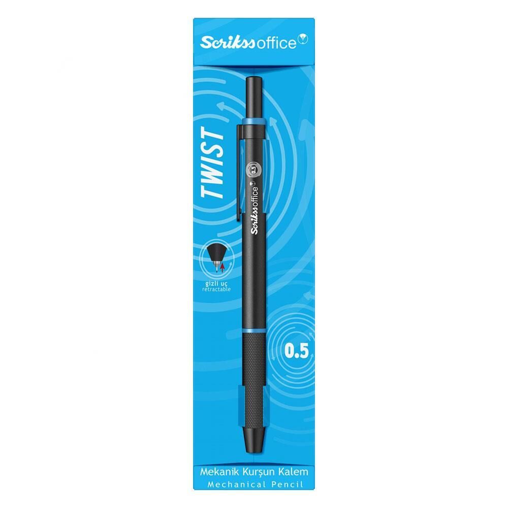 Scrikss Office Twist 0.5mm Mekanik Kurşun Kalem Mavi