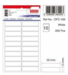 Tanex 19X40 Etıket Kod 113