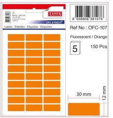 Tanex Flo Turuncu Ofıs Etıketı Ofc-107