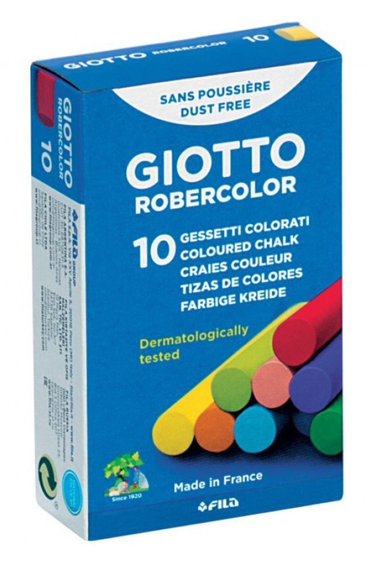Robercolor Tebeşir Yuvarlak Tozsuz 10lu Karışık Renk 538900