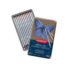 Derwent 12 Li Pastel Metalik Teneke