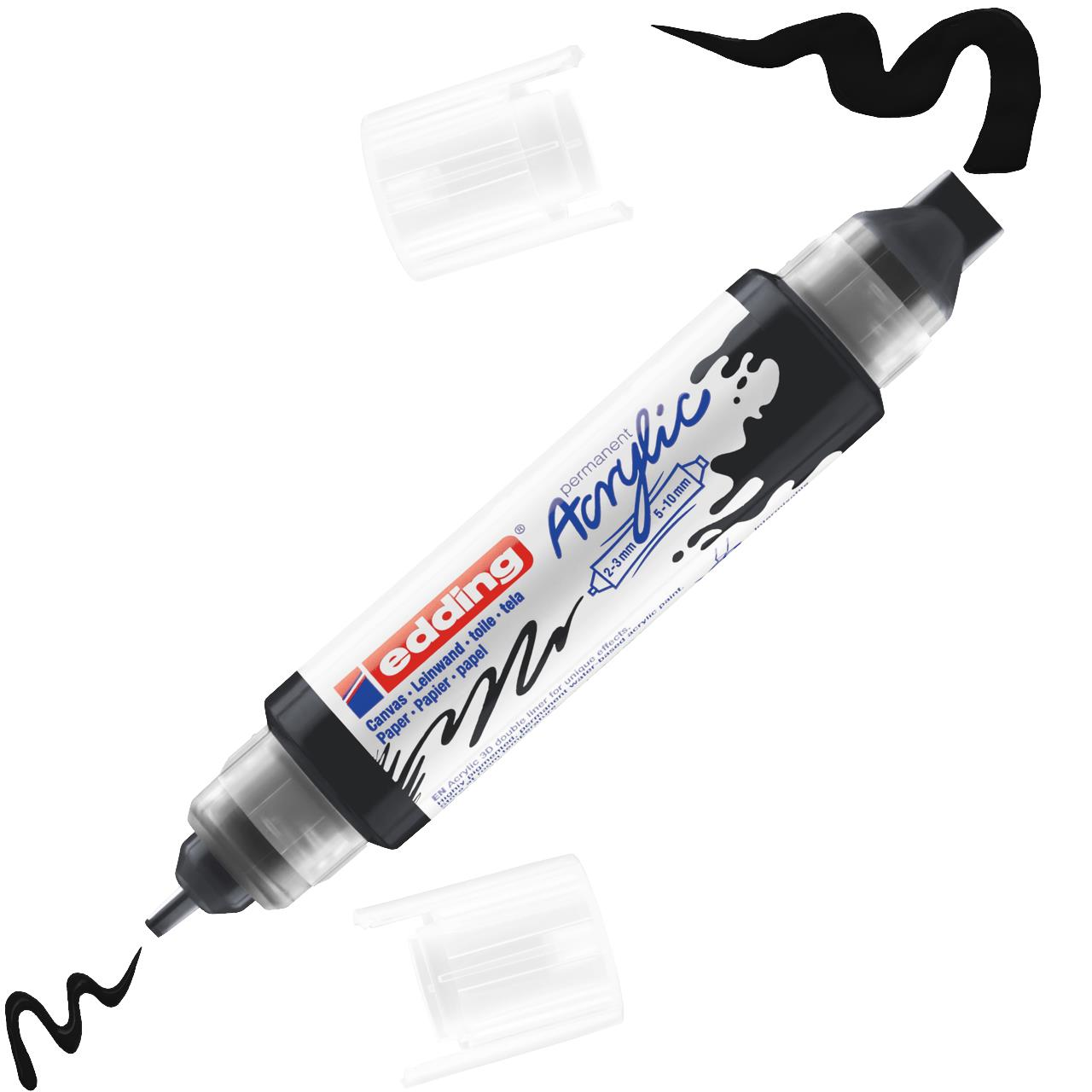 Edding 5400 Akrilik 3D Double Liner Siyah
