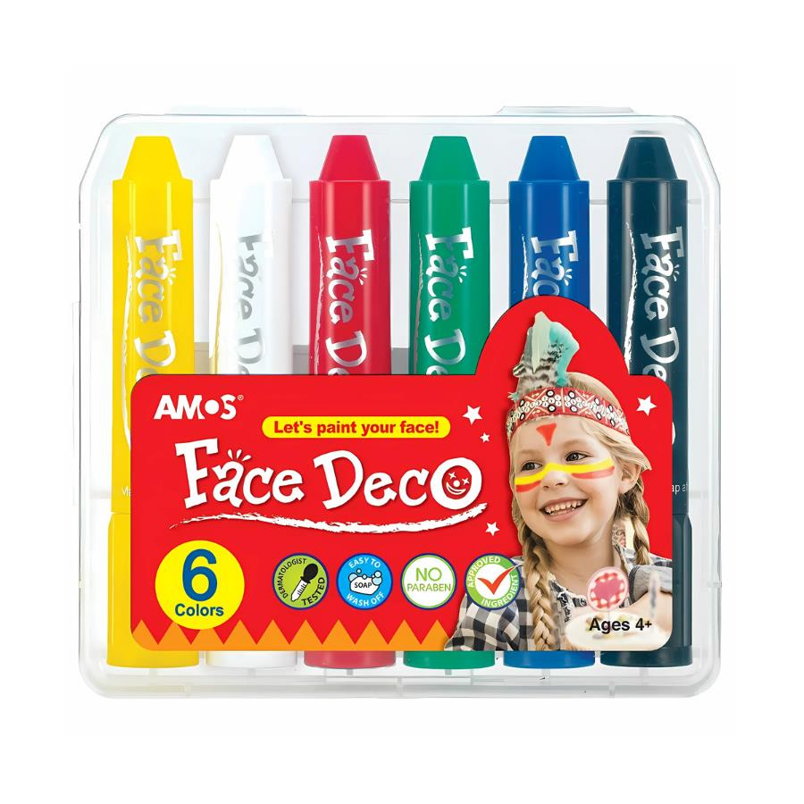 Amos Face Deco 6 Renk Yüz Boyası
