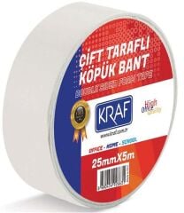 Kraf Çift Taraflı Köpük Bant 25Mmx5M 5025G