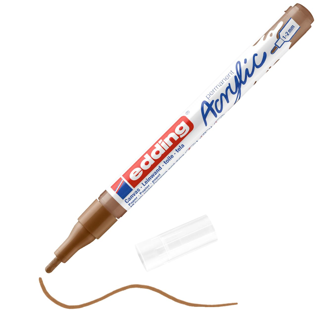 Edding 5300 İnce Uçlu Akrilik Markör Fındık Kahvesi