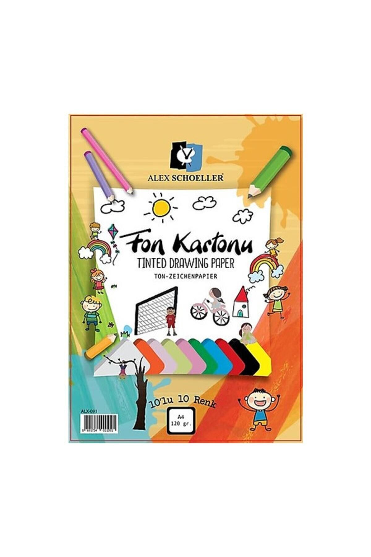Alex Scholler A4 Fon Kartonu 10 Renk