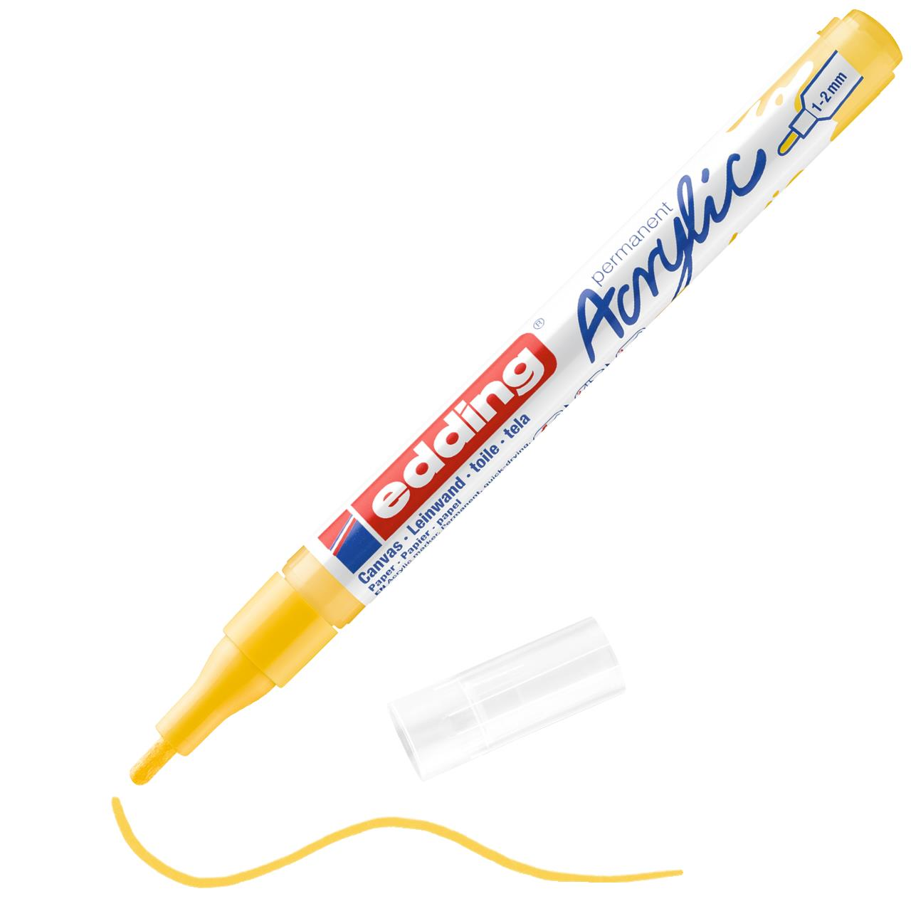 Edding 5300 İnce Uçlu Akrilik Markör Trafik Sarı