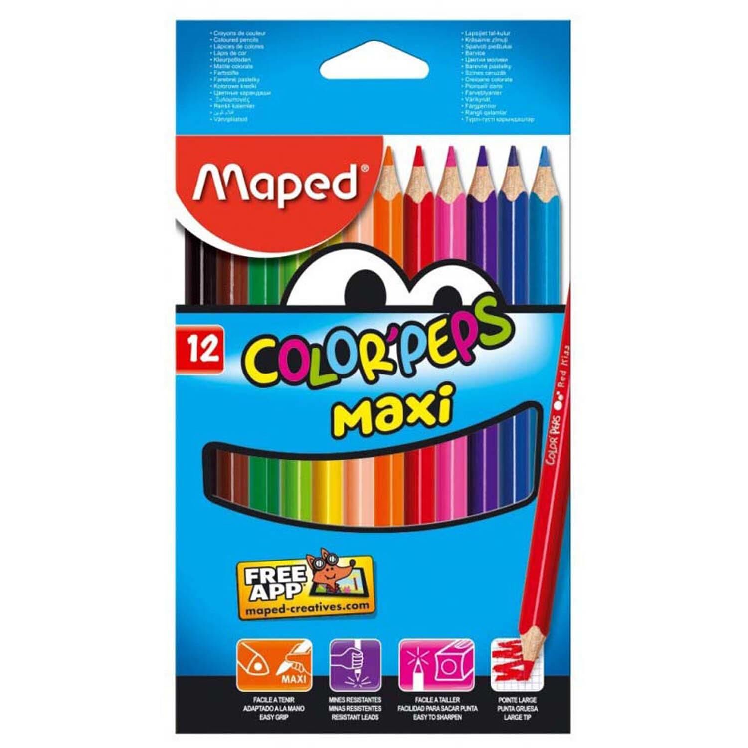Maped Peeps Maxı 12Lı Kuruboya