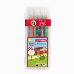 Stabilo Power Max Kalın Uçlu Keçeli Kalem 12Li Kut