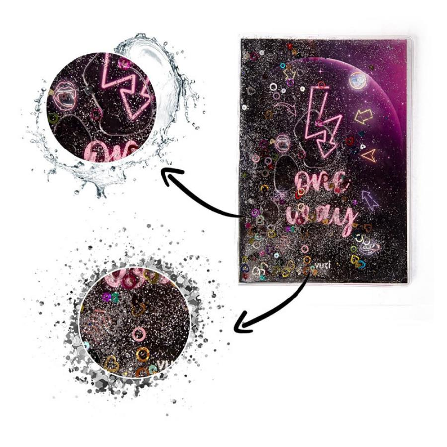 Vuki Sulu Kapaklı A5 Defter Neon