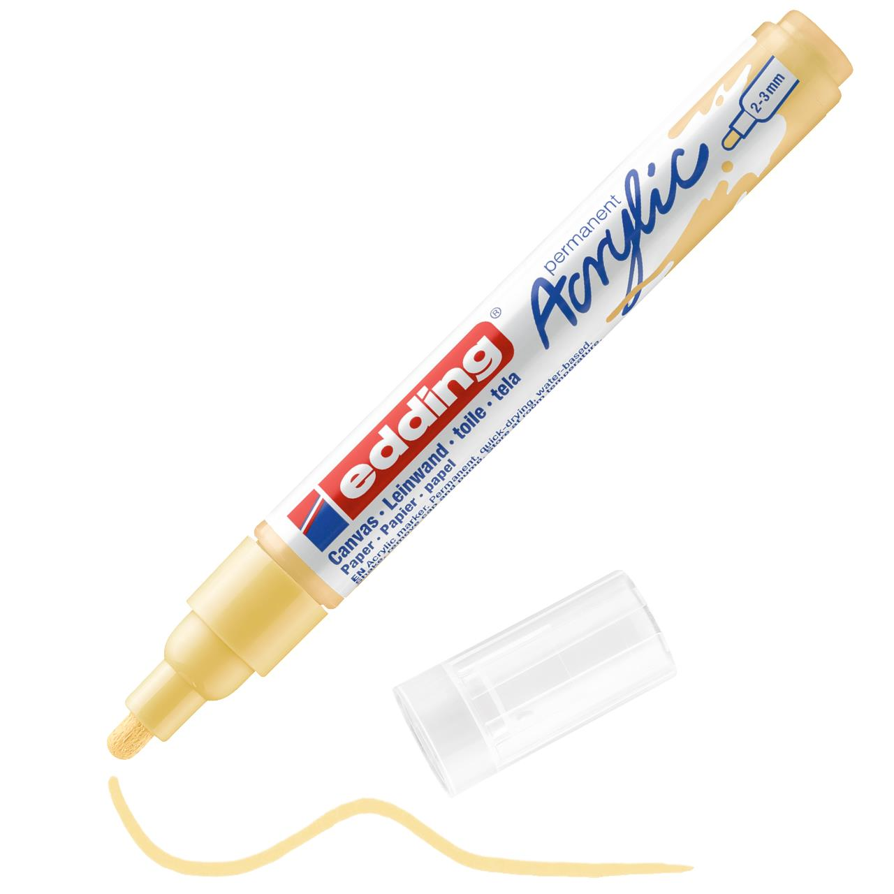 Edding 5100 Orta Uçlu Akrilik Markör Pastel Sarı