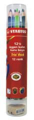 Stabilo Trio Thick Kuru Boya 12'Li Plastik Tüp