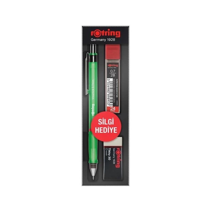 ROtring Visuclick Feinminenstift 0,7 Mm – Mit Klickfunktion & Dreieckigem Griff, Inkl. Minendose Im 12er Blister