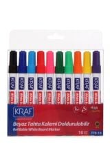 Kraf Beyaz Tahta Kalemi Doldurulabilir 770-10lu Set