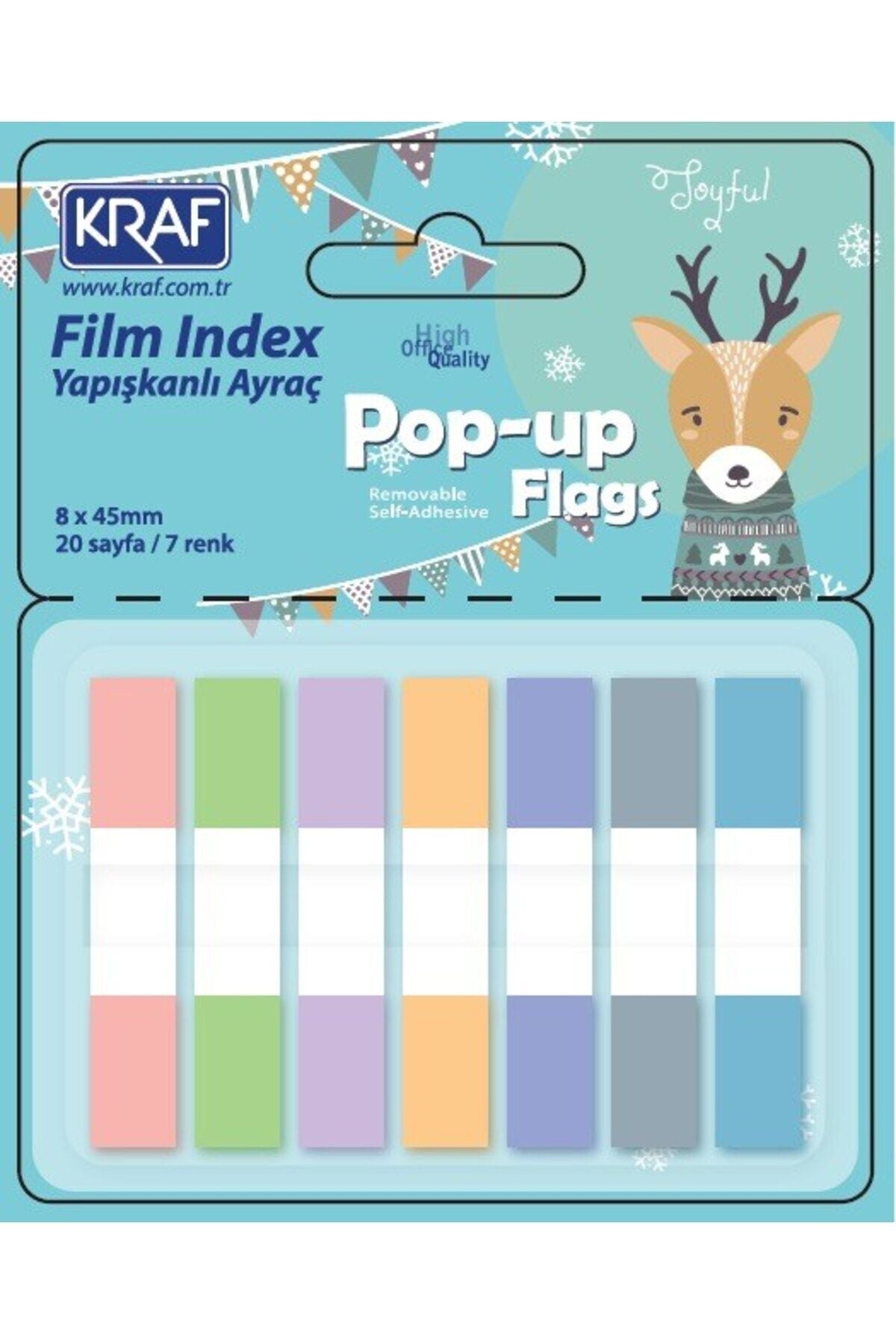 Kraf Index Film 8x45mm Pop-Up 7 Renkü 20yp