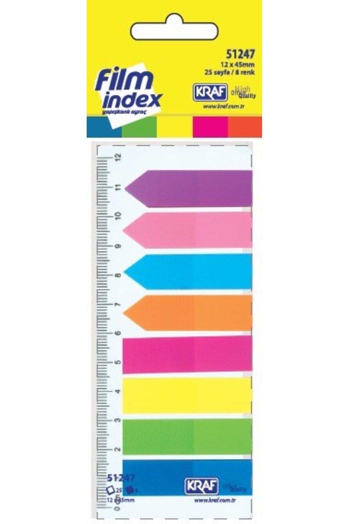 Kraf Index Film 12x45mm 8 Renk 25yp 51247