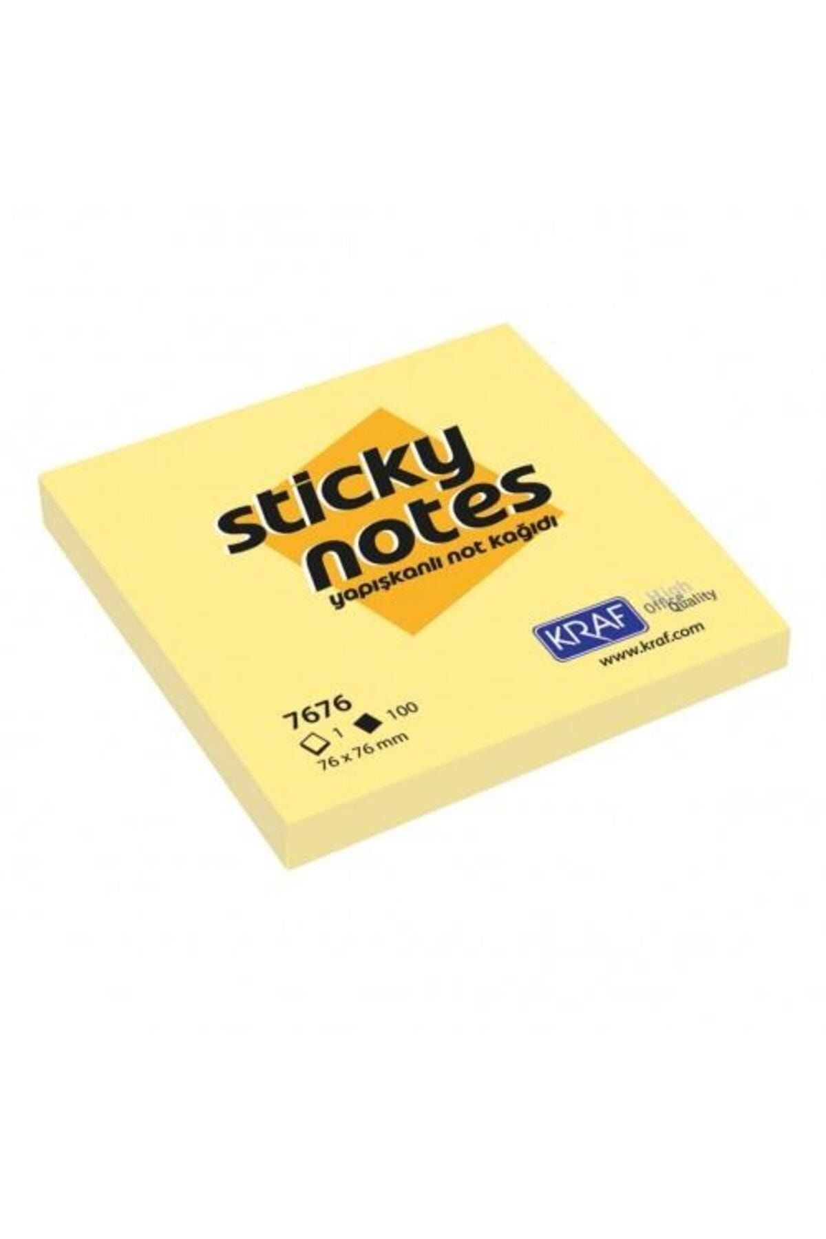 Kraf Yapışkanlı Not Kağıdı 76X76 Sarı 7676