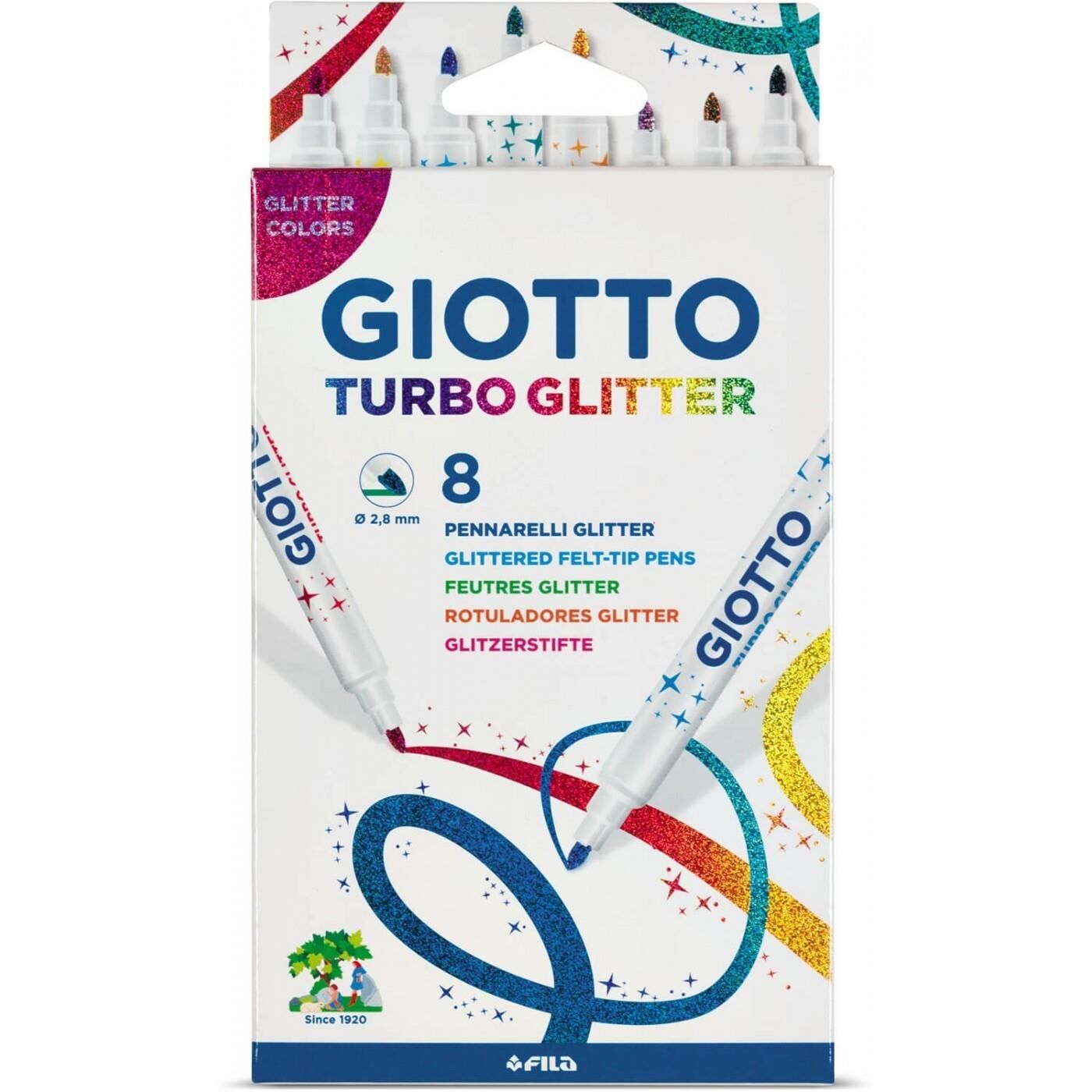 Giotto 8 Li Keçeli Kalem Turbo Glıtter(Metalic)