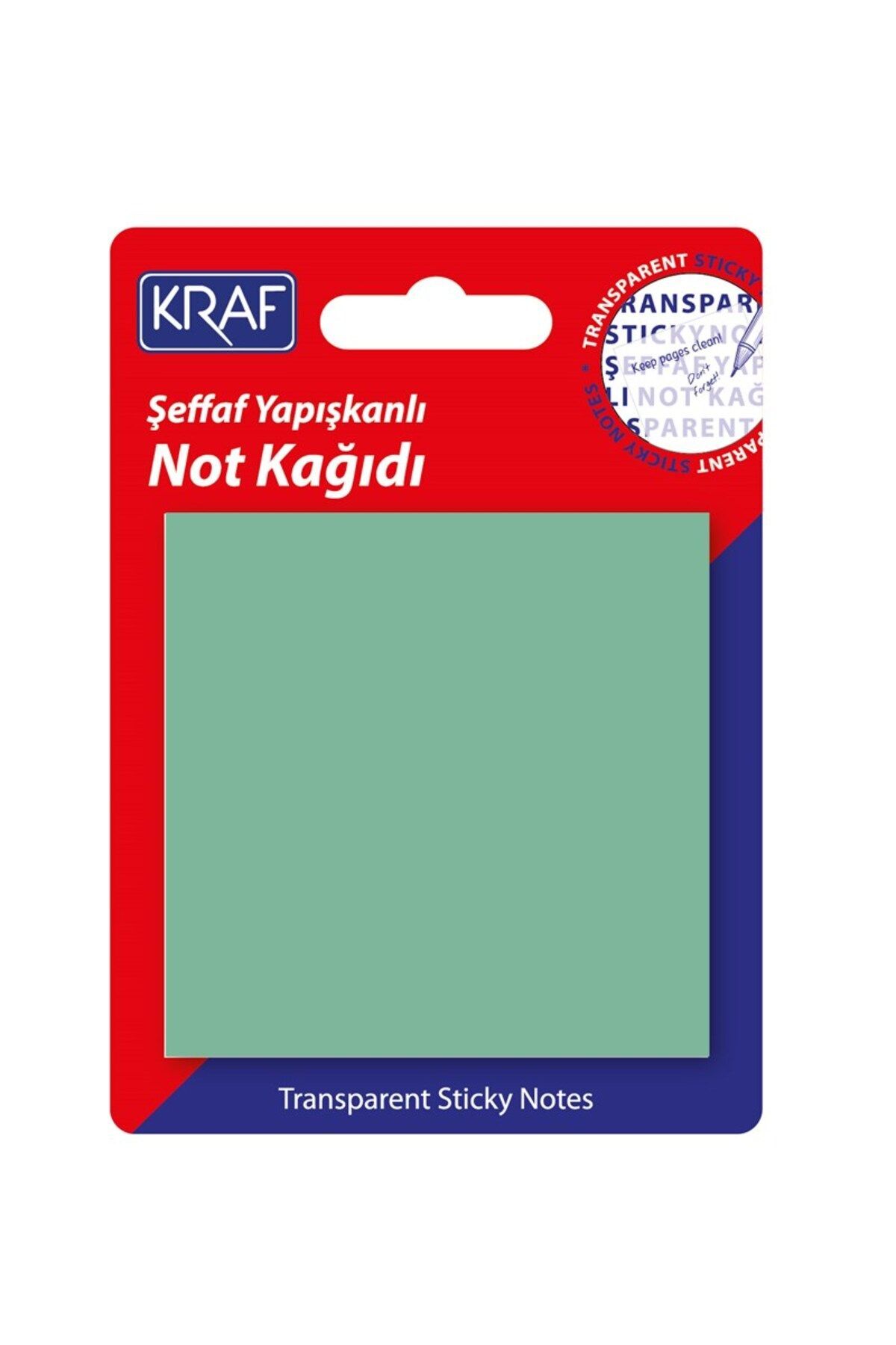 Kraf Yapışkanlı Not Kağıdı 76X76 Şeffaf Yeşil 50yp 7676TR