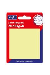 Kraf Yapışkanlı Not Kağıdı 76X76 Şeffaf Sarı 50yp 7676TR