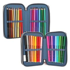 Top Model 3 Gözlü Dolu Kalem Kutusu LED Polis Arabalı Monster Cars