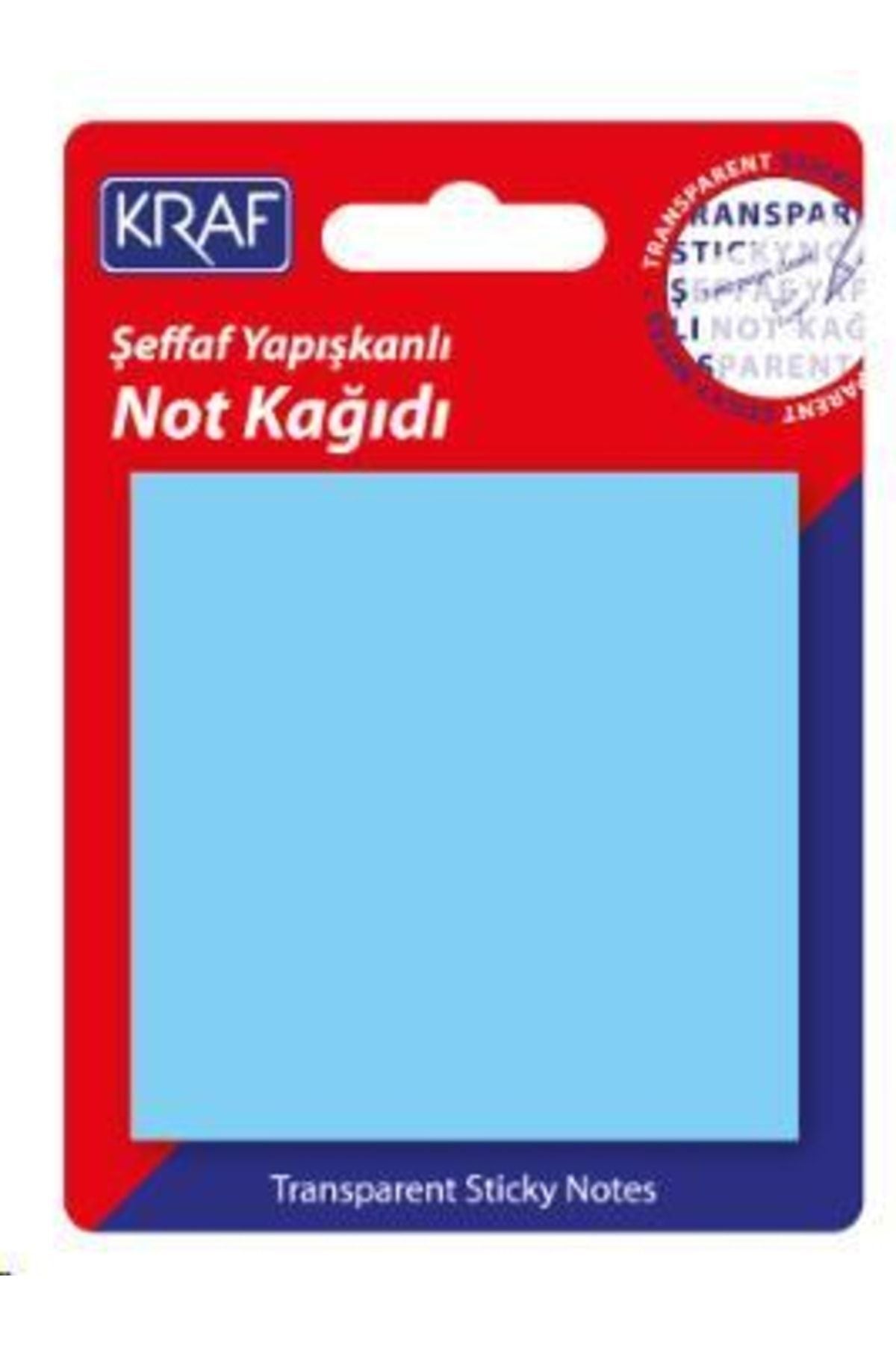 Kraf Yapışkanlı Not Kağıdı 76X76 Şeffaf Mavi 50yp 7676TR