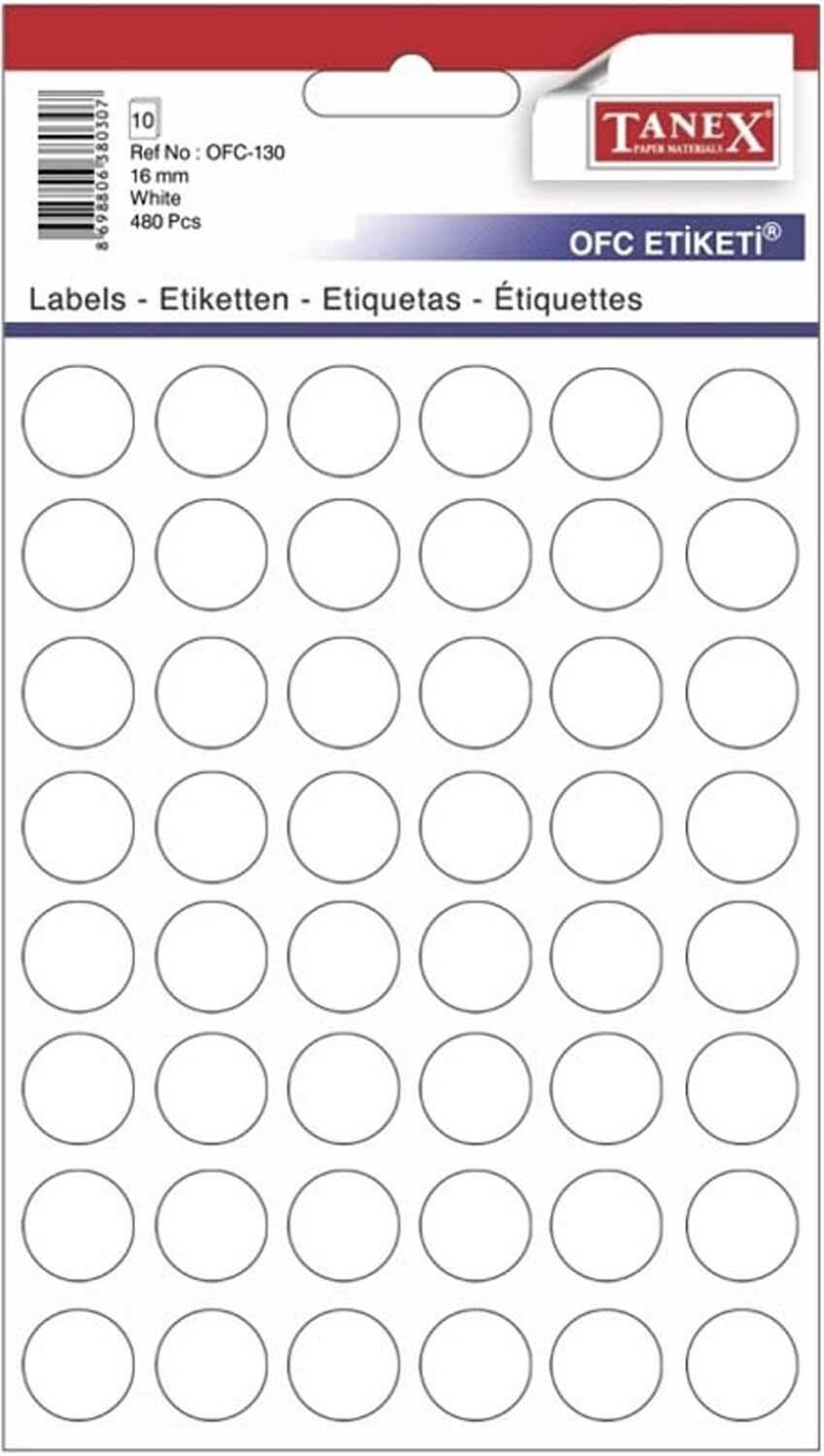 Tanex Beyaz Ofıs Etıketı Ofc-130