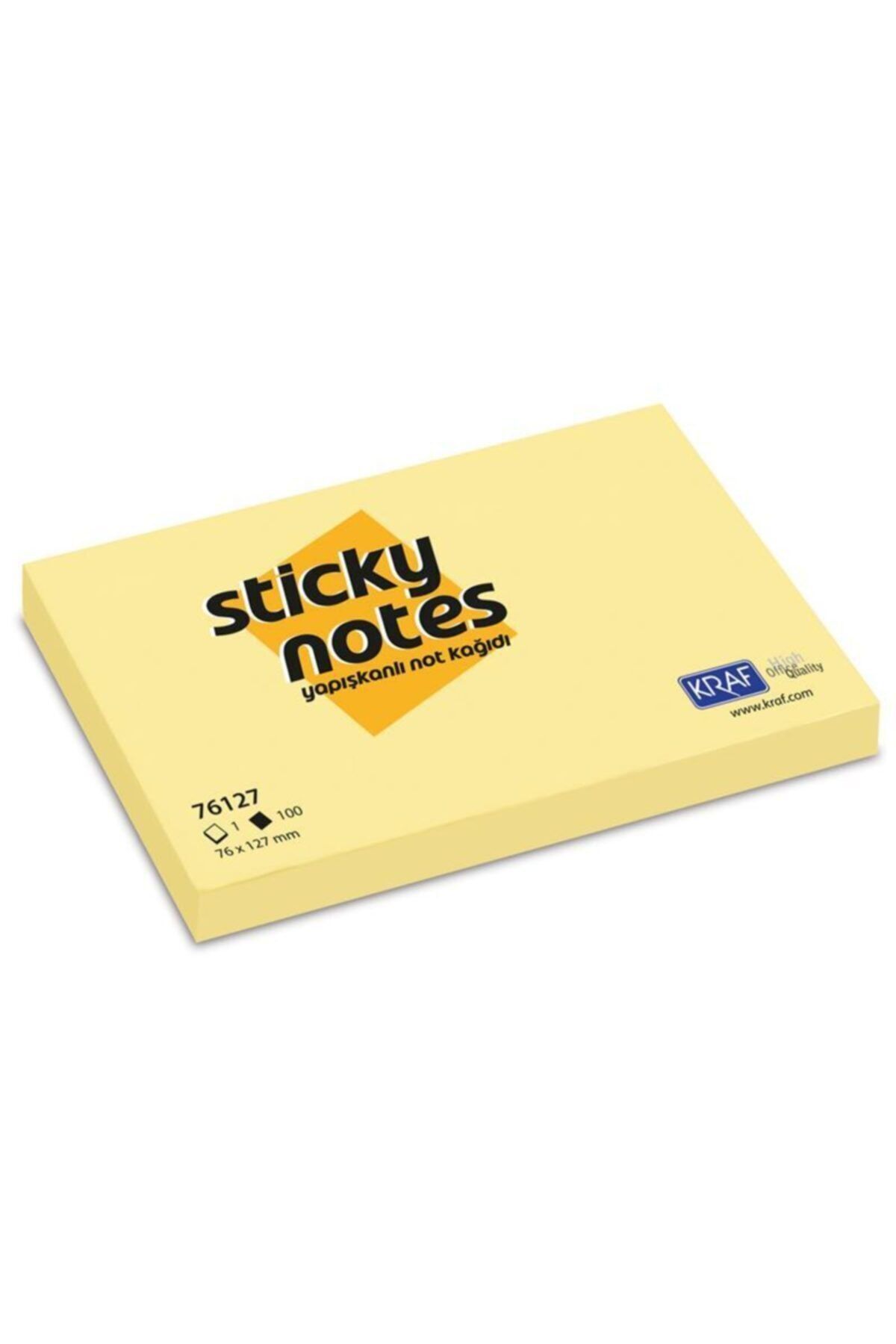Kraf Yapışkanlı Not Kağıdı 76X127mm Sarı 76127