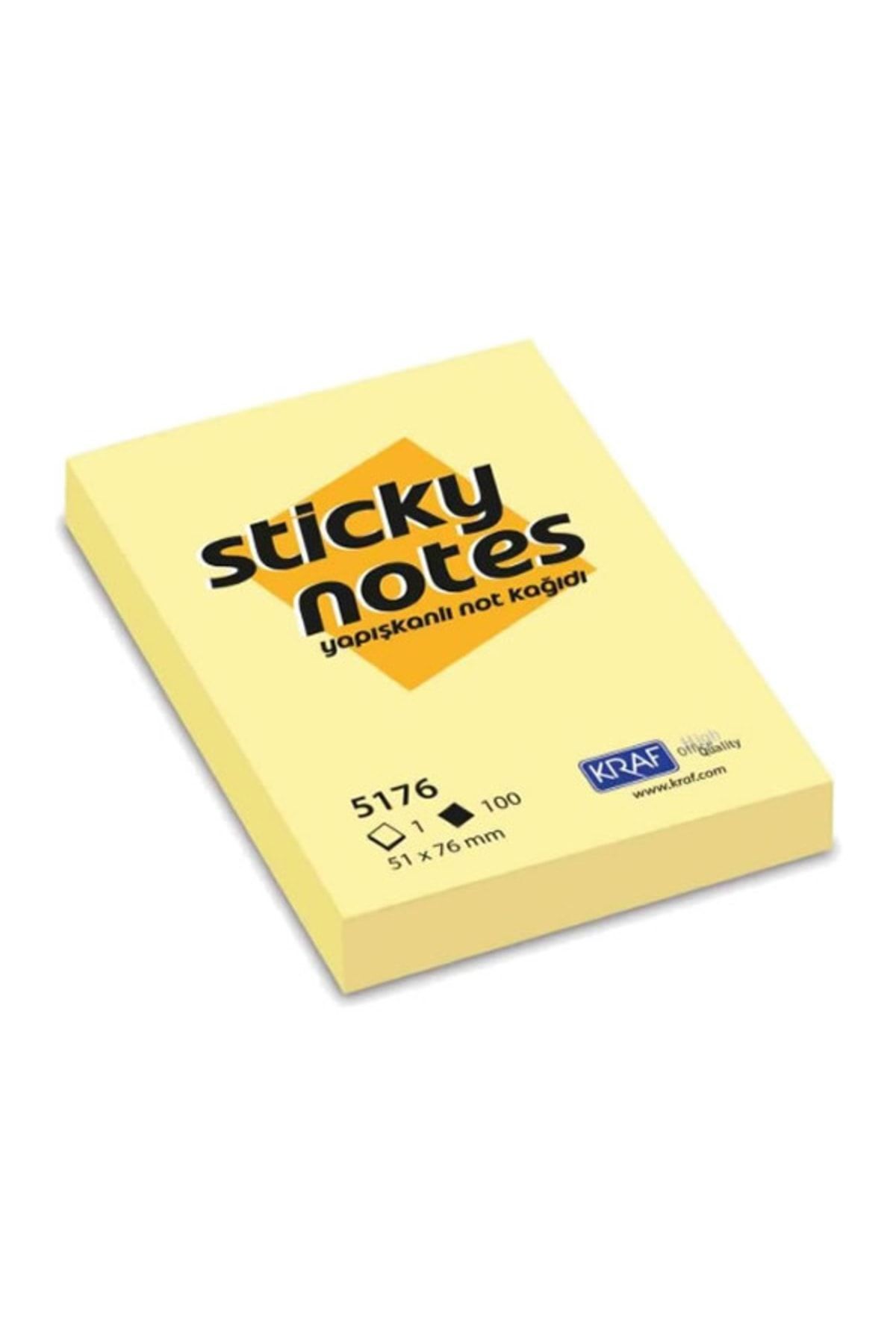 Kraf Yapışkanlı Not Kağıdı 51x76 Sarı