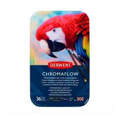 Derwent Chromaflow Kuru Boya Kalem Seti Metal Kutu 36lı