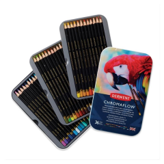 Derwent Chromaflow Kuru Boya Kalem Seti Metal Kutu 36lı