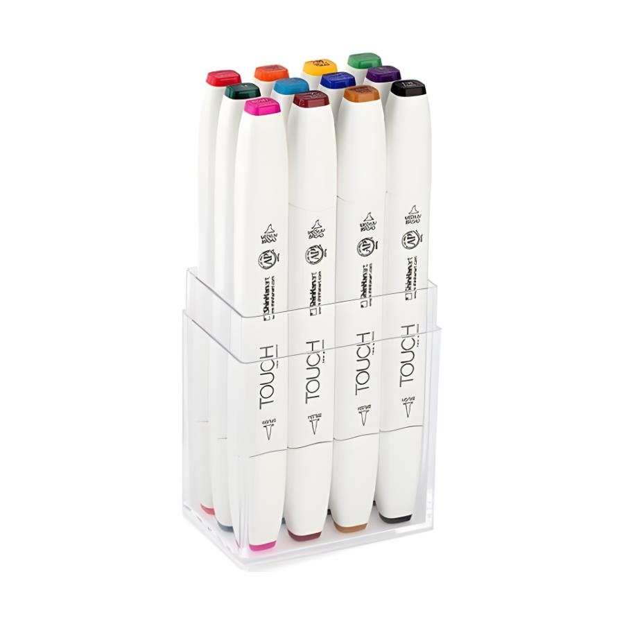 Touch Twin Brush Marker 12 Renk Set Ana Renkler