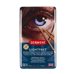 Derwent Lightfast 12 Renk Boya Kalemi Teneke Kutu 2302719
