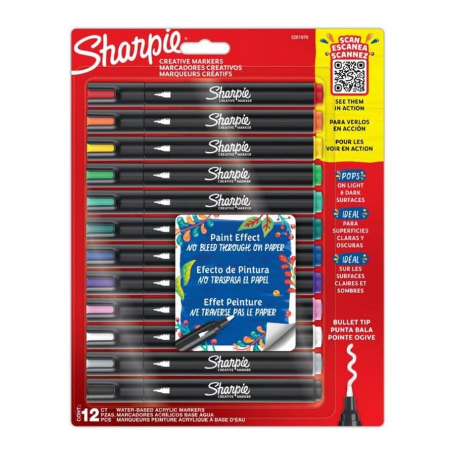 Sharpie Markör Akrilik Yuvarlak Uç 12li Bls