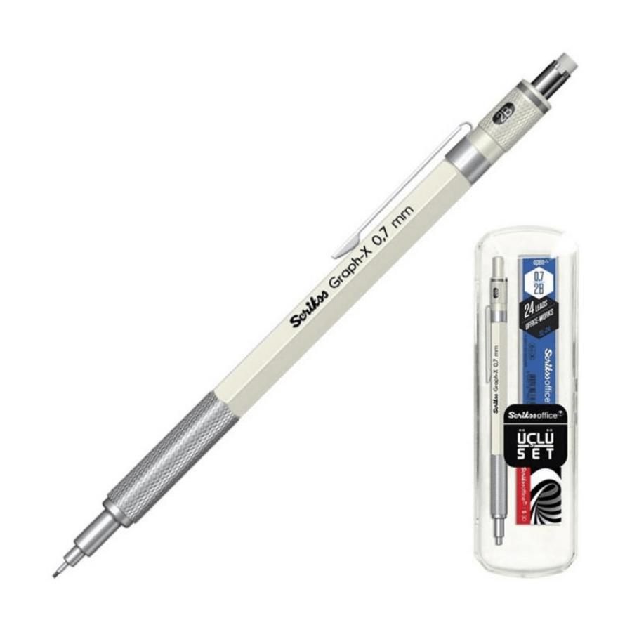 Scrıkss Graph-X 3'Lü Versatil Set 0,7mm Beyaz