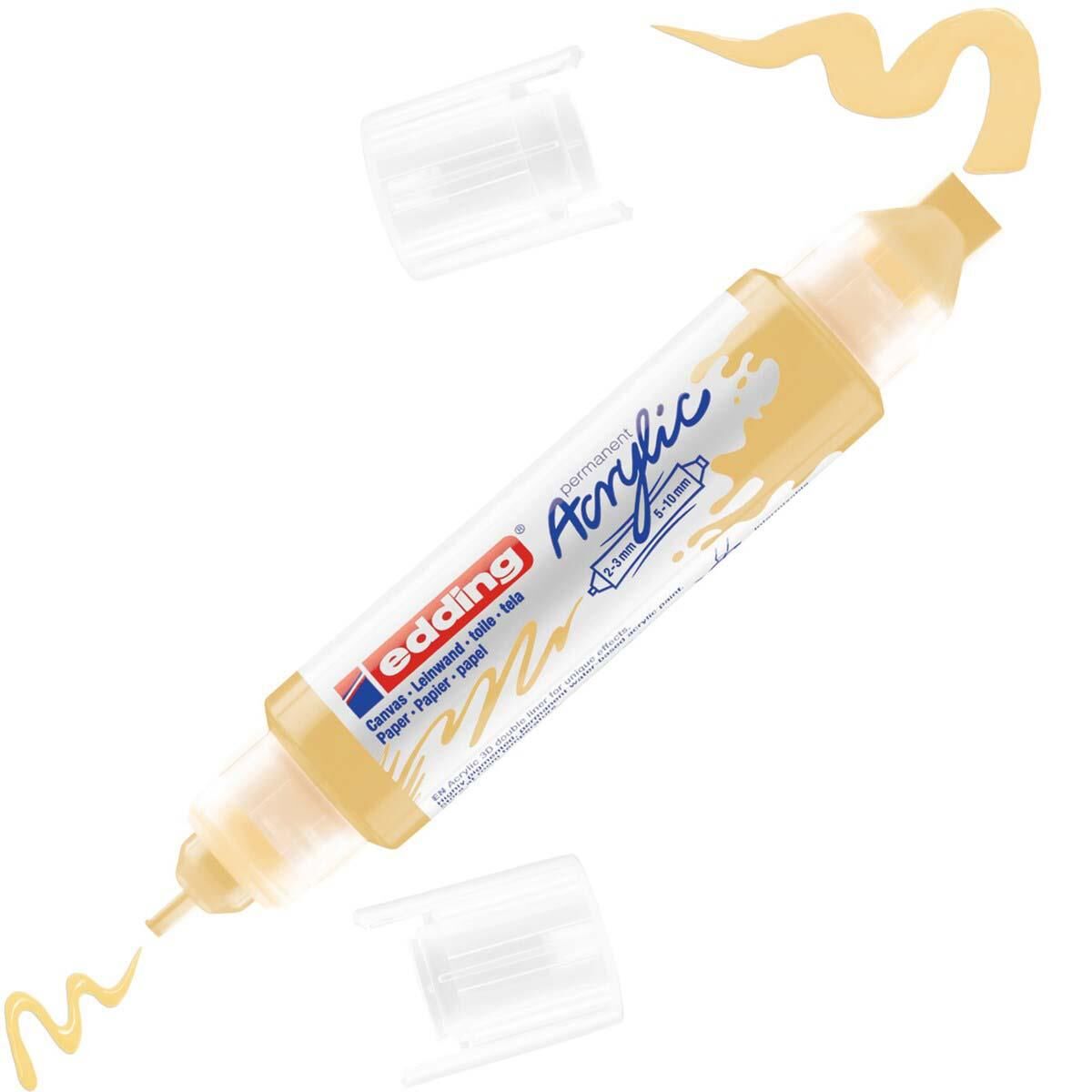 Edding 5400 Akrilik 3D Double Liner Pastel Sarı