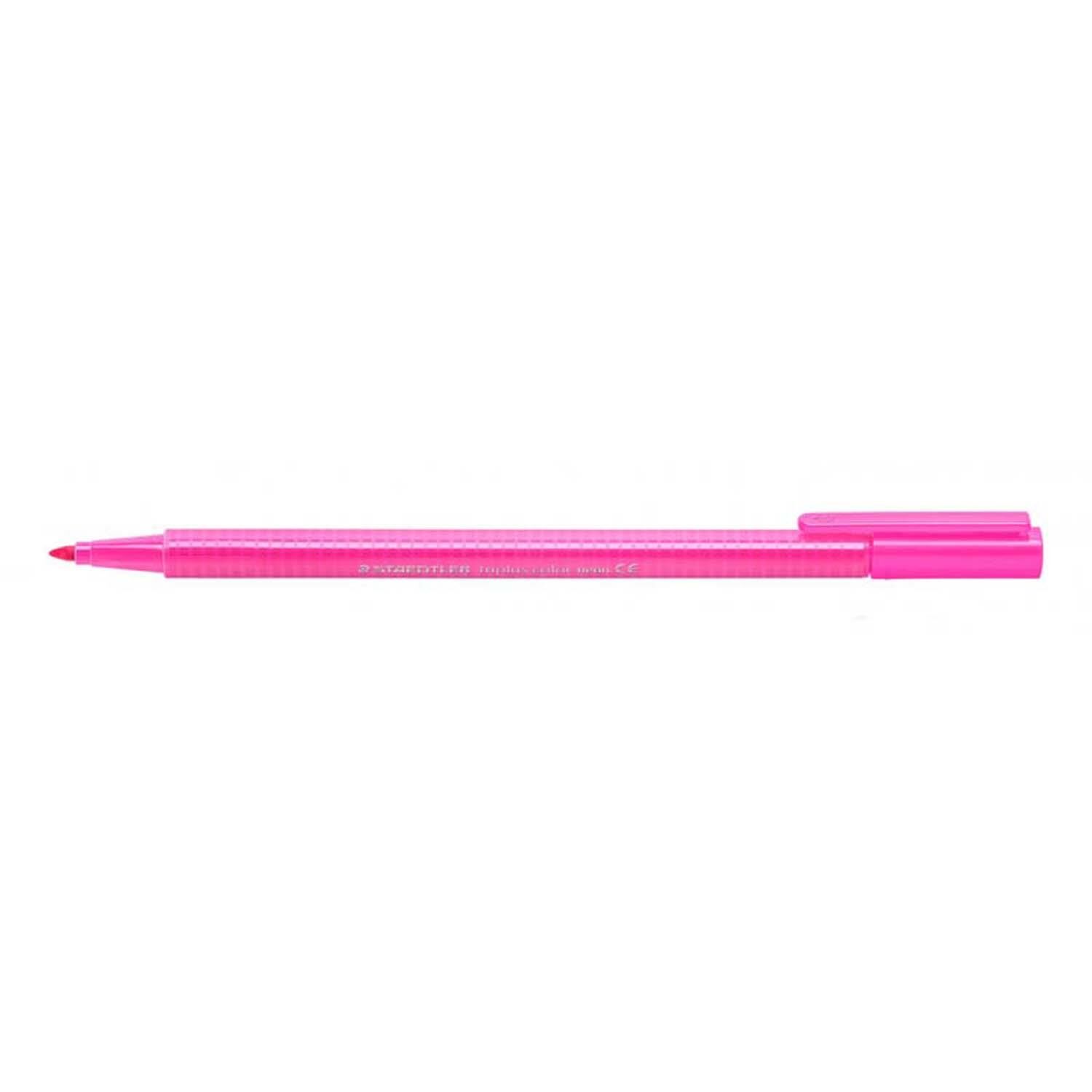 Üçgen Keçeli Kalem  Neon Pembe 1.0 Mm