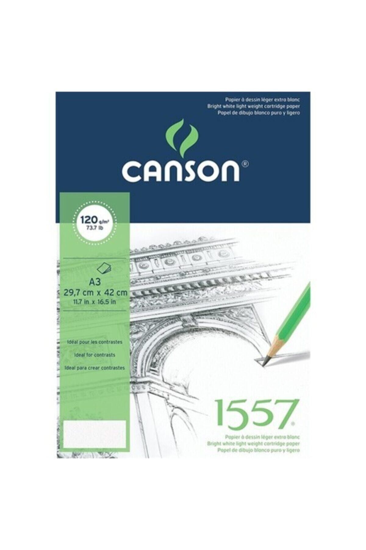 Canson 1557 A3 Çizim Bloğu 120Gr 40Yp Üstten Spiralli