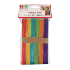 Südor Ahşap Dil Çubuğu Büyük Renkli