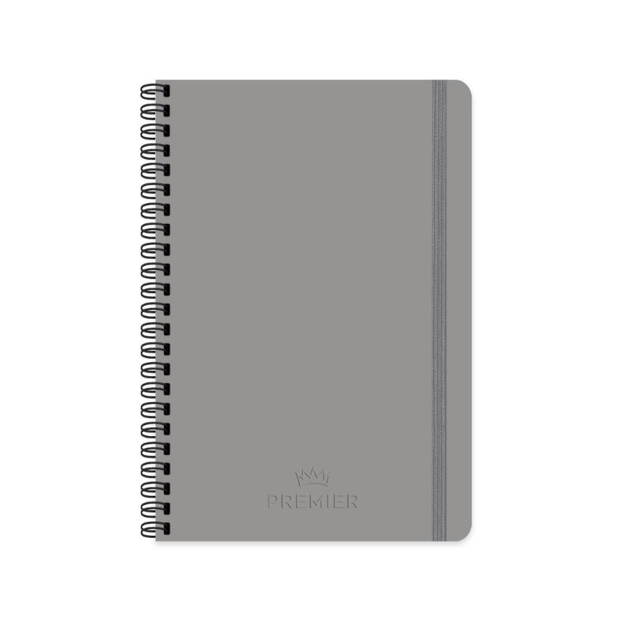 Keskin 17X24 100yp Çizgili Spiralli Premier Defter Gri
