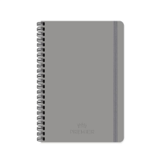 Keskin 17X24 100yp Çizgili Spiralli Premier Defter Gri
