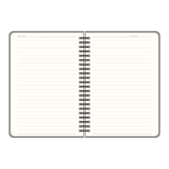 Keskin 17X24 100yp Çizgili Spiralli Premier Defter Gri
