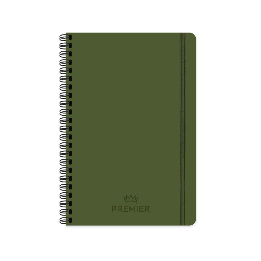 Keskin 17X24 100yp Çizgili Spiralli Premier Defter Haki