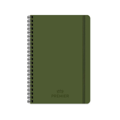 Keskin 17X24 100yp Çizgili Spiralli Premier Defter Haki