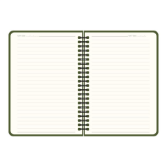 Keskin 17X24 100yp Çizgili Spiralli Premier Defter Haki