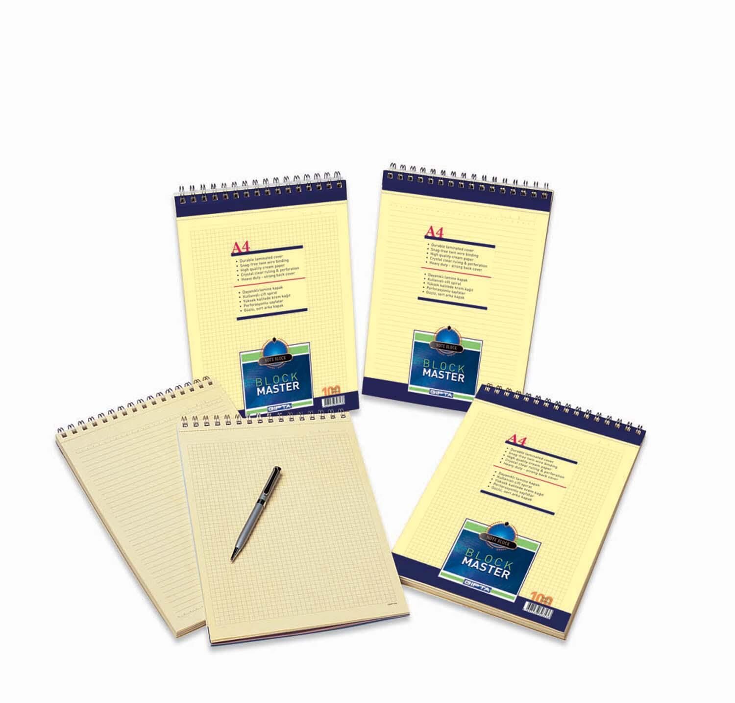 Gıpta Block Master Blok Not A4 100Yp. Çizgili